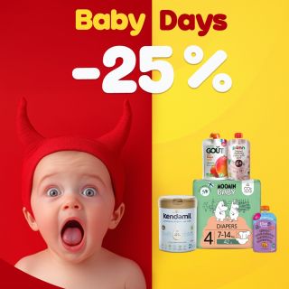 BabyDays kedvezményes vásárlás!🎉 25% kedvezmény a Kendamil, Good Gout, Moomin Baby, Ella's Kitchen és Salvest termékekre.🔝...